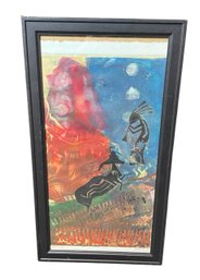 Kokpeli Signed & Framed Monotype Wall Art