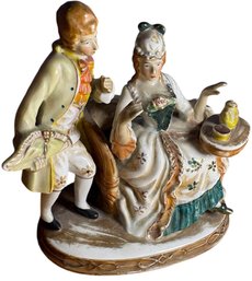 Hinode Porcelain Colonial Couple At Tea Figurine (B)