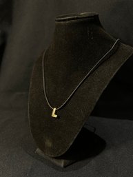 Pitti&Sisi 18k Gold And Diamond L Pendant Necklace