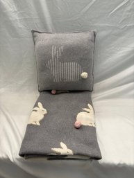Cupcakes And Cashmere Bunny Throw & Pillow