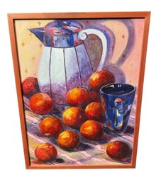 Original Still Life Painting Of Apples On Table