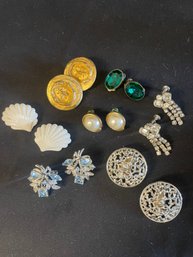 7 Pairs Of Costume Earrings