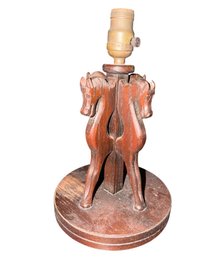 Wooden Horses Table Lamp