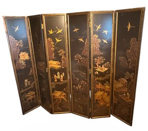 Korean Six Panel Lacquered Divider Screen (LR)