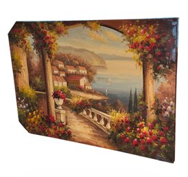 Italian Tuscan Village Wall Art Canvas Print (LR)