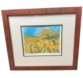 A View From The Villa Signed & Framed Landscape Watercolor Painting Print