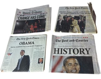 2008 Barack Obama Historic Inauguration Newspapers 4pc (B)