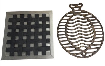Cast Iron & Metal Trivet 2pc (K)