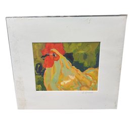 H. Grossman Signed Rooster Art Print