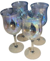 Iridescent Wine Glasses 4pc (b)