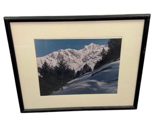 Snowy Mountains Framed Photography Wall Art B