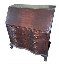 Paine Furniture Co Claw Foot Chippendale Slant Front Desk (LR)