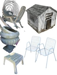 Plant Pots, Outdoor Furniture, Trash Cans & Assorted Yard Decor (Y)