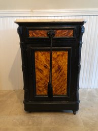 Vintage Marble Top  Liquor Cabinet (K)
