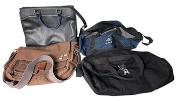 Black Women's Purse And Assorted Handbags 4pc (br1)