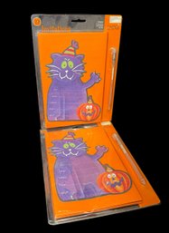 NOS Vintage Purple Cat Halloween Invitations 2 Packs