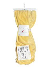 Rae Dunn Queen Bee Plush Throw Blanket