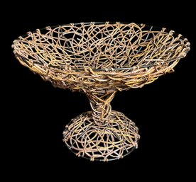 Large Woven Wicker Centerpiece Basket Bowl