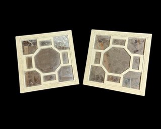Decorative Square Wall Mirror Pair