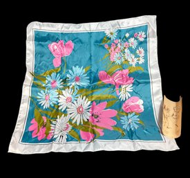 1970s Totes Floral Decorative Rain Scarf