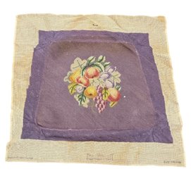 Purple Array Of Fruit Early American Style Needlepoint Art