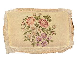 Rose & Floral Bouquet Needlepoint Art