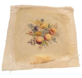 Peach Fruit Basket Still Life Needlepoint Art