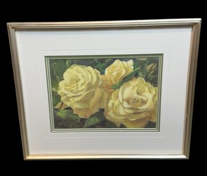 Myke Morton (1940-2008) Golden Roses Framed Art Print