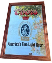 Solid Wooden Coors Banquet Hanging Wall Mirror
