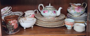 Shelf Of Assorted Pottery & Porcelain Wares A (DR)