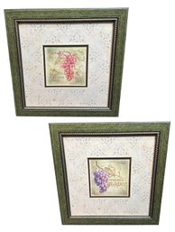 Vineyard Grapes Framed Art Print Pair