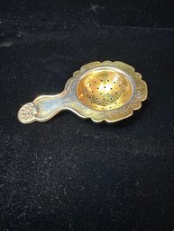 Russian Fine Silver Tea Strainer Marked 875