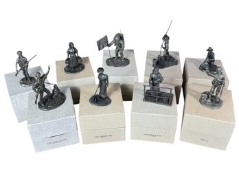 The Franklin Mint Pewter Figurines 9pc (LR)