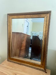 Goldtone Beveled Mirror