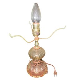 Tiered Glass Electrified Oil Lamp (B2)