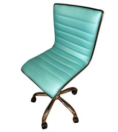 Retro Blue Swivel Office Chair (B)