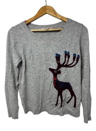 Ann Taylor Loft Italian Yarn Reindeer Sweater Size Small