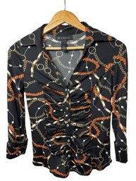 INC International Concepts Belgian Chain Blouse Size Extra Small