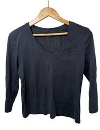 Ralph Lauren Womens Black Top Size Medium
