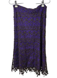 Co-Op Italian Purple Floral Lace Skirt Size 40