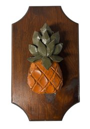Hand Carved Signed Goddard Pineapple Door Knocker
