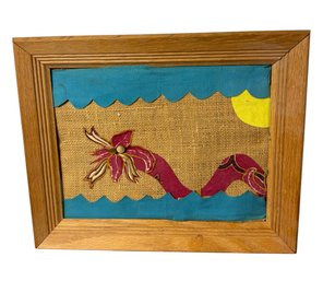 Sea Serpent Original Signed Mixed Media Framed Art