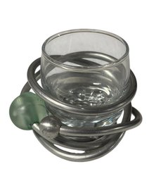 Italian Swirled Metal Votive Candle Holder