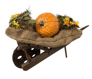 Byers Choice Fall Harvest Pumpkin Wheelbarrow