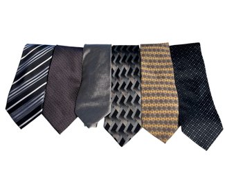 Valerio Garati, Ralph Lauren, Perry Ellis & Assorted Mens Ties B 6pc (LR1)