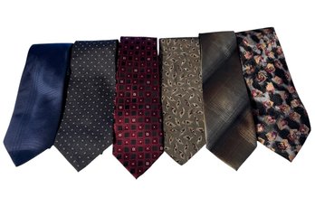 Kenneth Cole, Pierre Cardin, Bergamo & Assorted Mens Ties C 6pc (LR1)