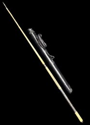 Mother Of Pearl Inlaid Pool Stick & Carrying Case