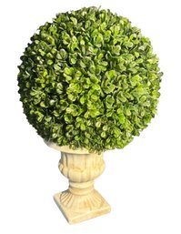 Plaster Vase With Faux Bush