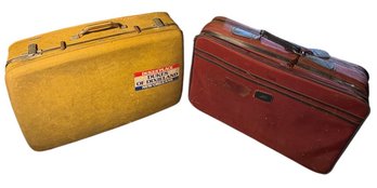 American Tourister Suitcase With Other Assorted Suitcase Pair (b)