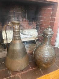 2 Copper Water Jug Vessels